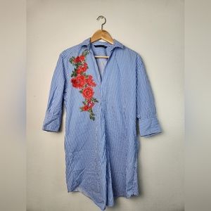 Zara Tunic Shirt Dress Size Small
